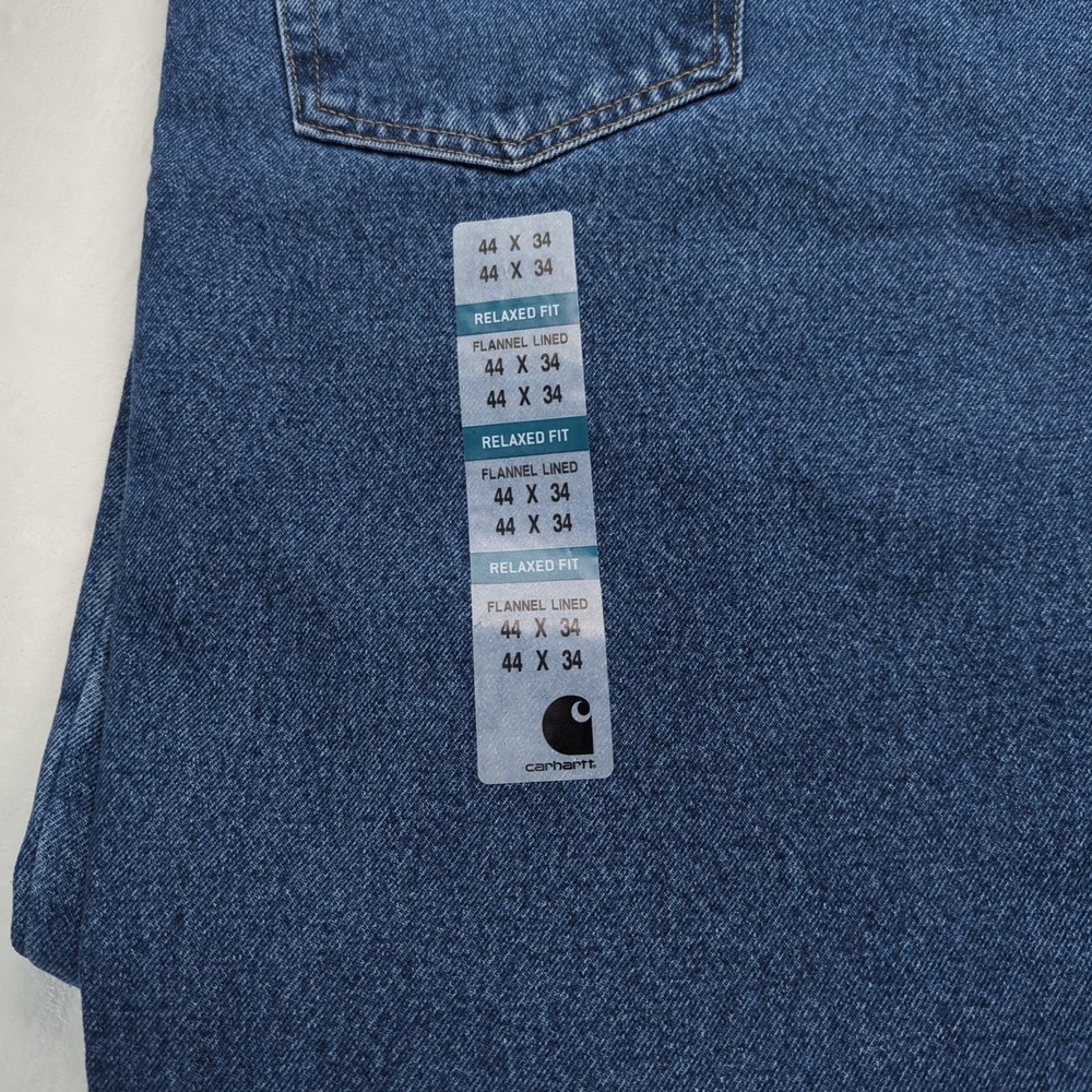 Carhartt B172-DST Men's Relaxed Fit Jeans With Flannel Lining 44 X 34 - Picture 10 of 12